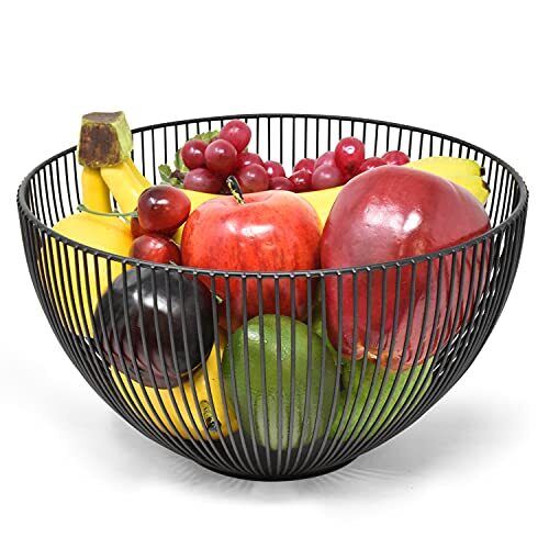 Joejis Portafrutta da Tavolo in metallo Portafrutta moderna nera per (S0z)