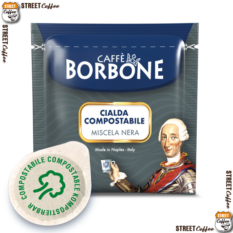 150 Cialde in Carta Caffè Borbone ESE 38 mm Miscela Nera Nero Filtrocarta