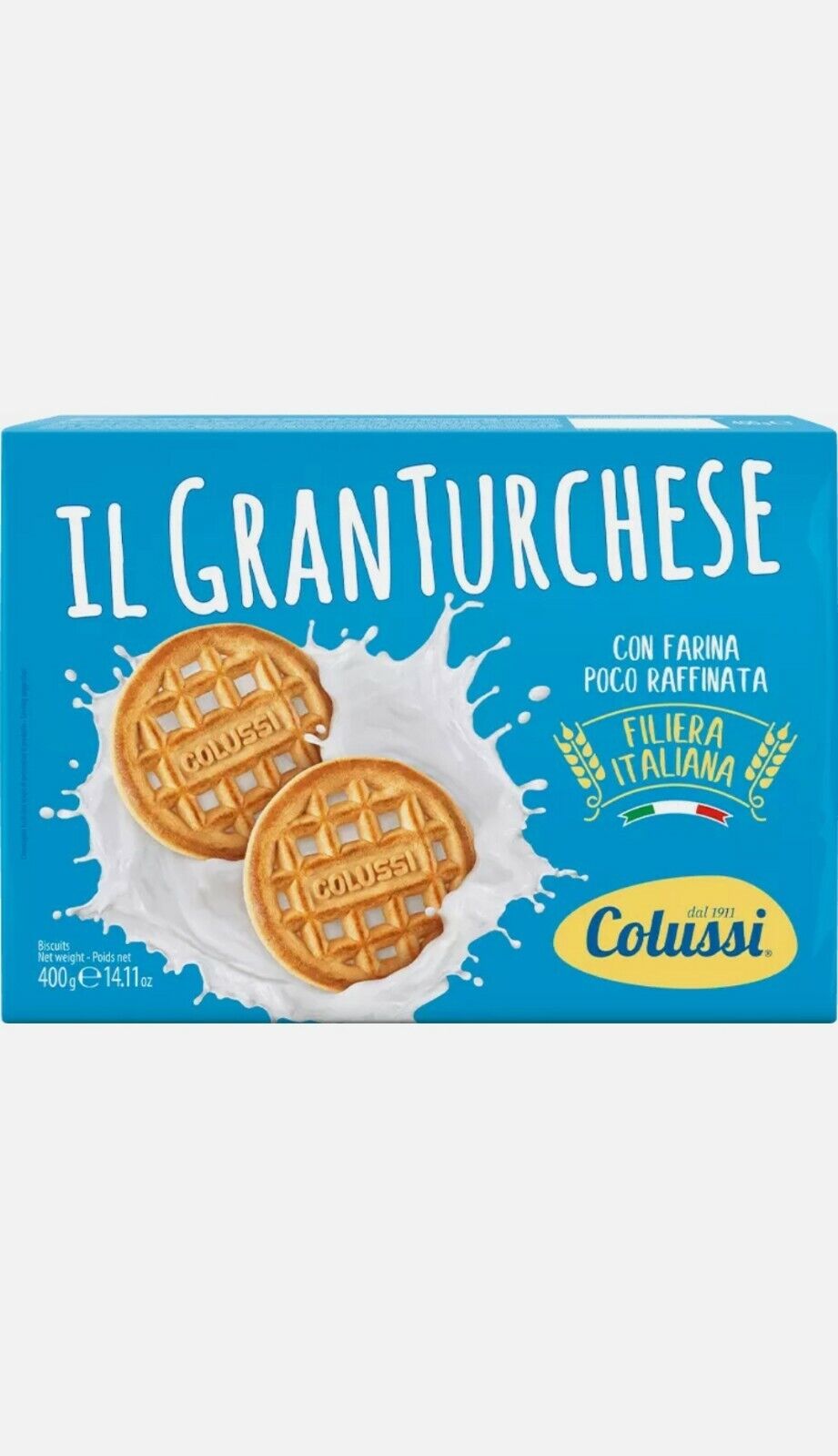 BISCOTTI COLUSSI GRAN TURCHESE CLASSICO FROLLINI INZUPPO LATTE CAFFELATTE 400 g