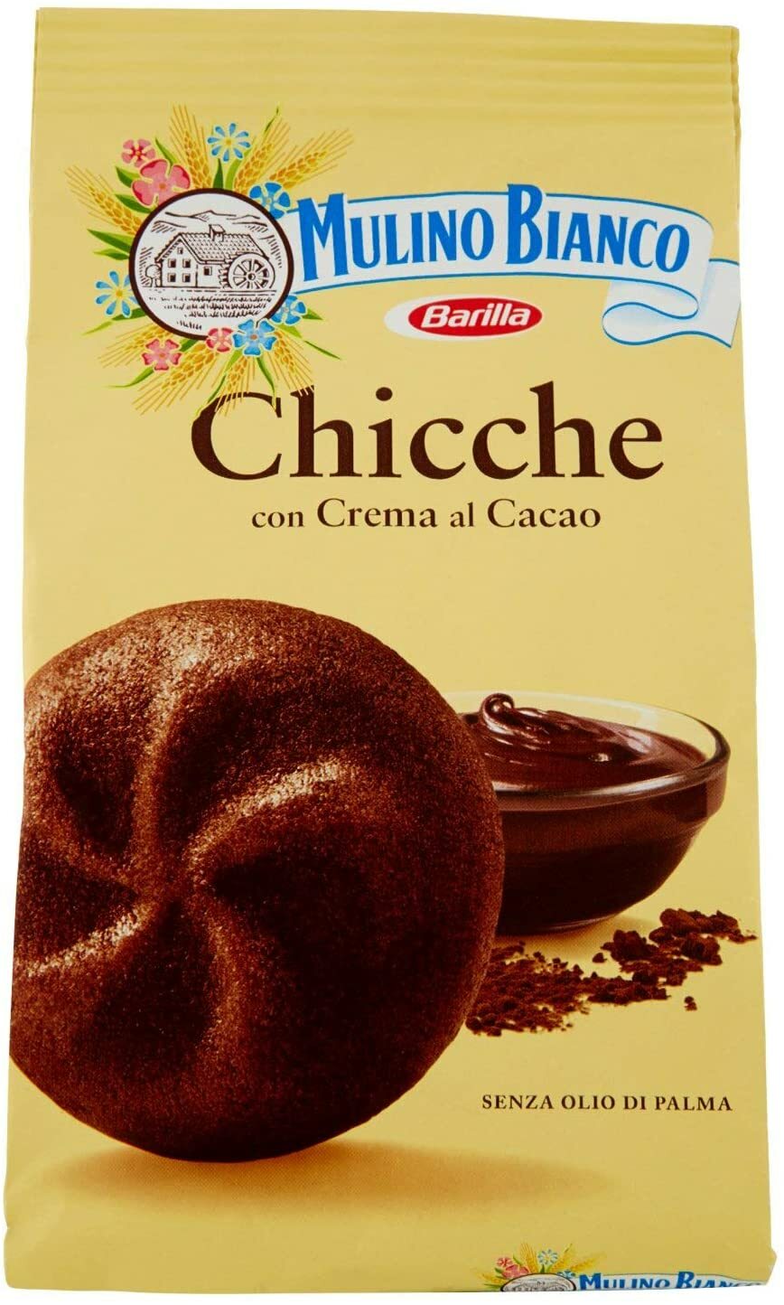 Mulino Bianco Dolcetti Chicche con crema al Cacao, 200 gr