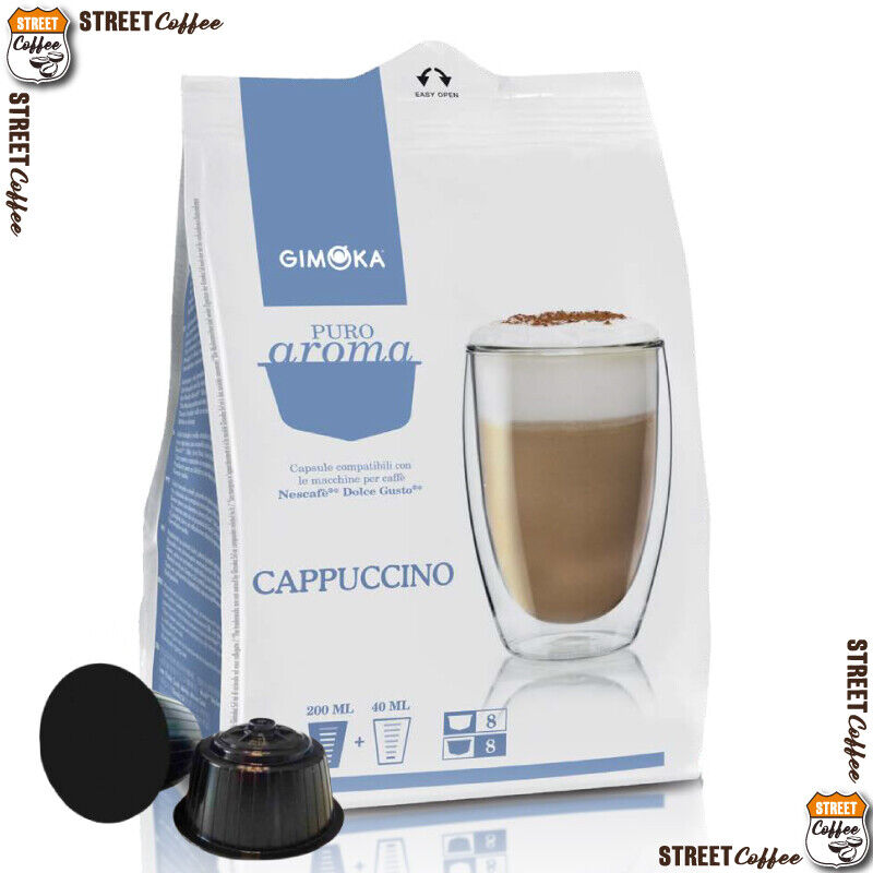 16 Cialde Capsule Caffe Cappuccino Gimoka Compatible Nescafè Dolce Gusto