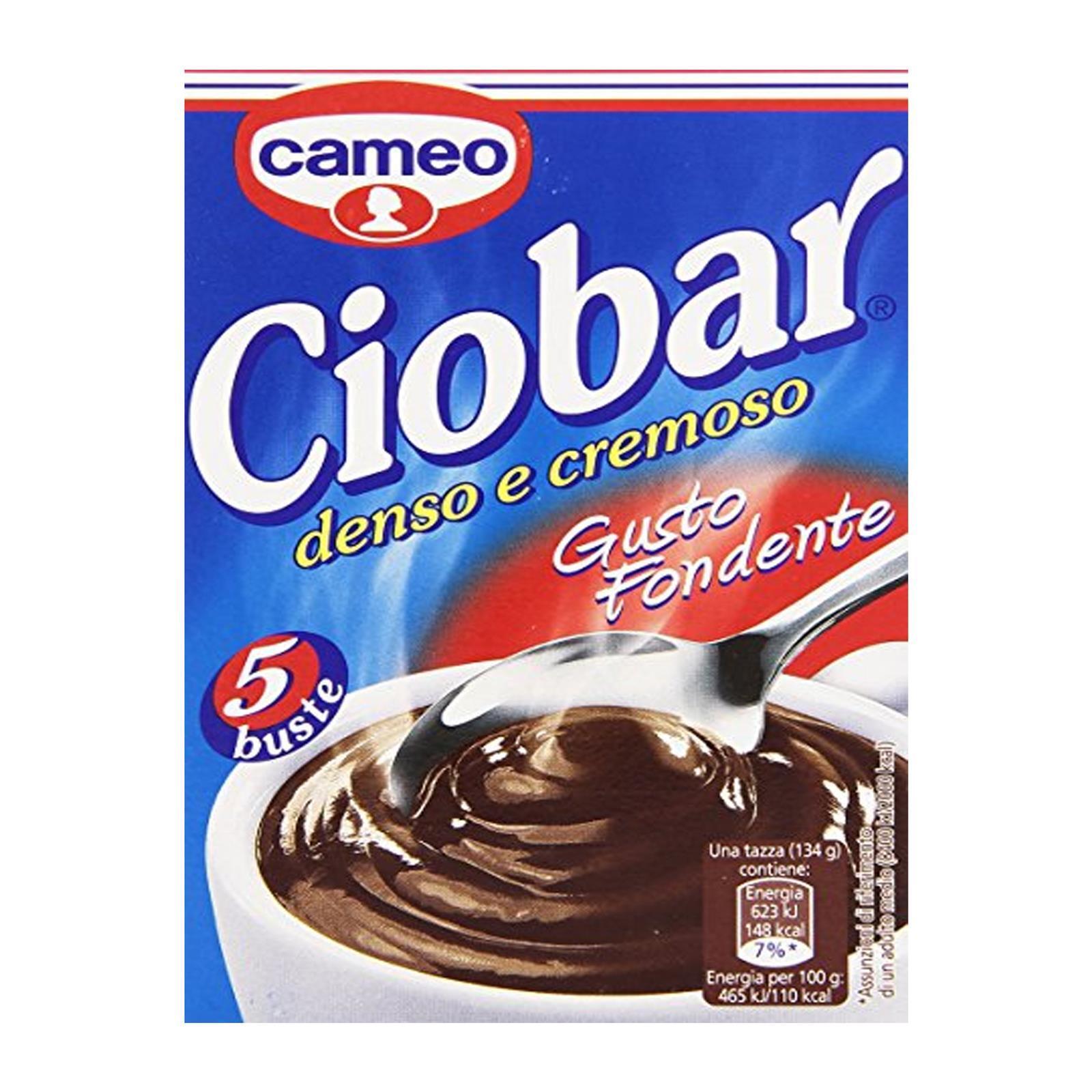 1 CONFEZIONE DA 5 BUSTE CIOBAR FONDENTE CAMEO CIOCCOLATA FONDENTE CALDA BEVANDE