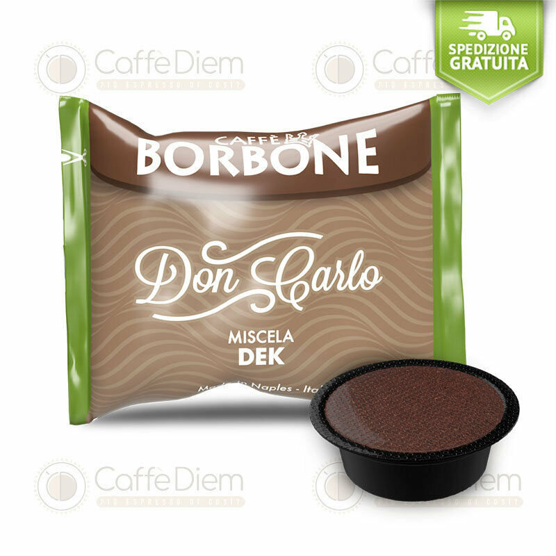 100 Capsule Borbone DEK DECA DECAFFEINATO Compatibili LAVAZZA A MODO MIO Tiny