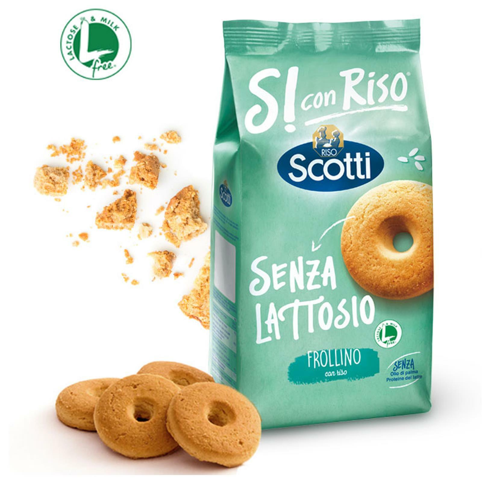 BISCOTTI RISO SCOTTI CON RISO FROLLINO SENZA LATTOSIO SCOTTI 350 GR SI CON RISO