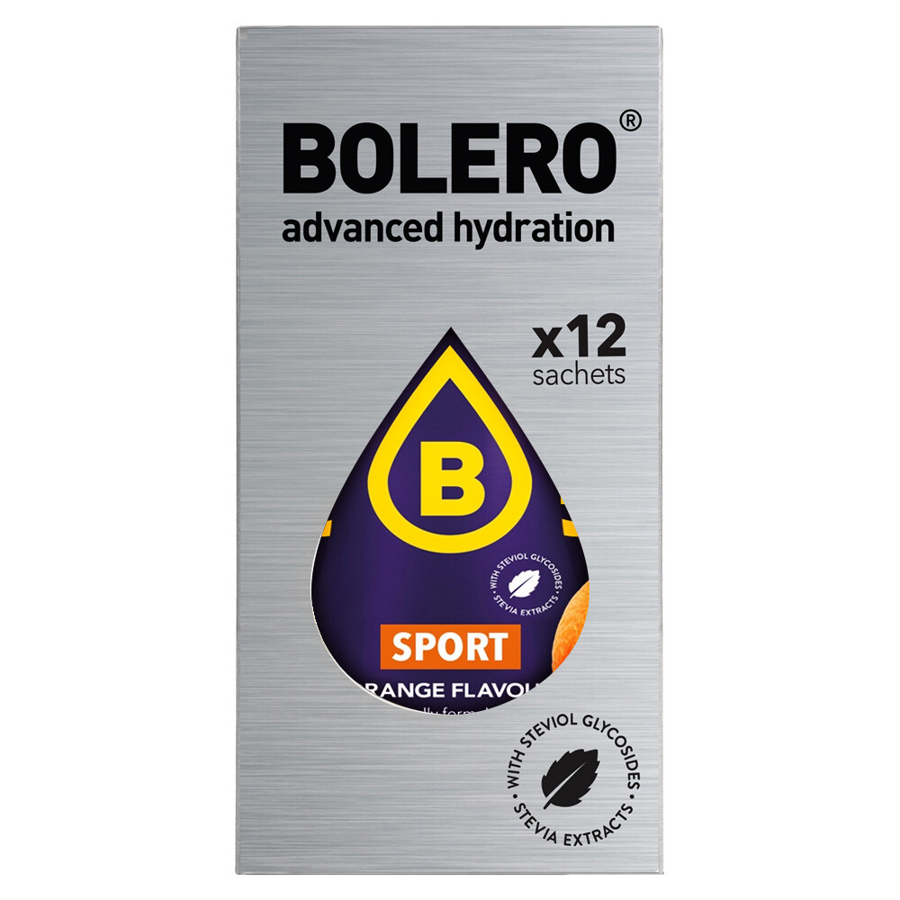 BOLERO Drinks - bevanda 12 sticks da 3g - ISOTONIC SPORT ORANGE (arancia)