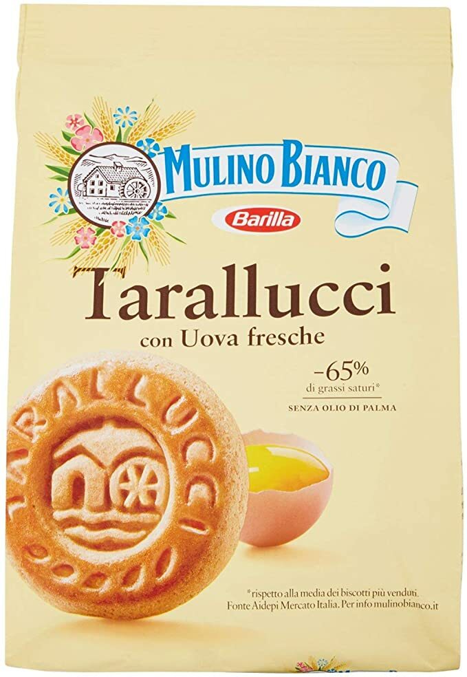BISCOTTI MULINO BIANCO TARALLUCCI 350 gr FROLLINI CON UOVA FRESCHE PER COLAZIONE