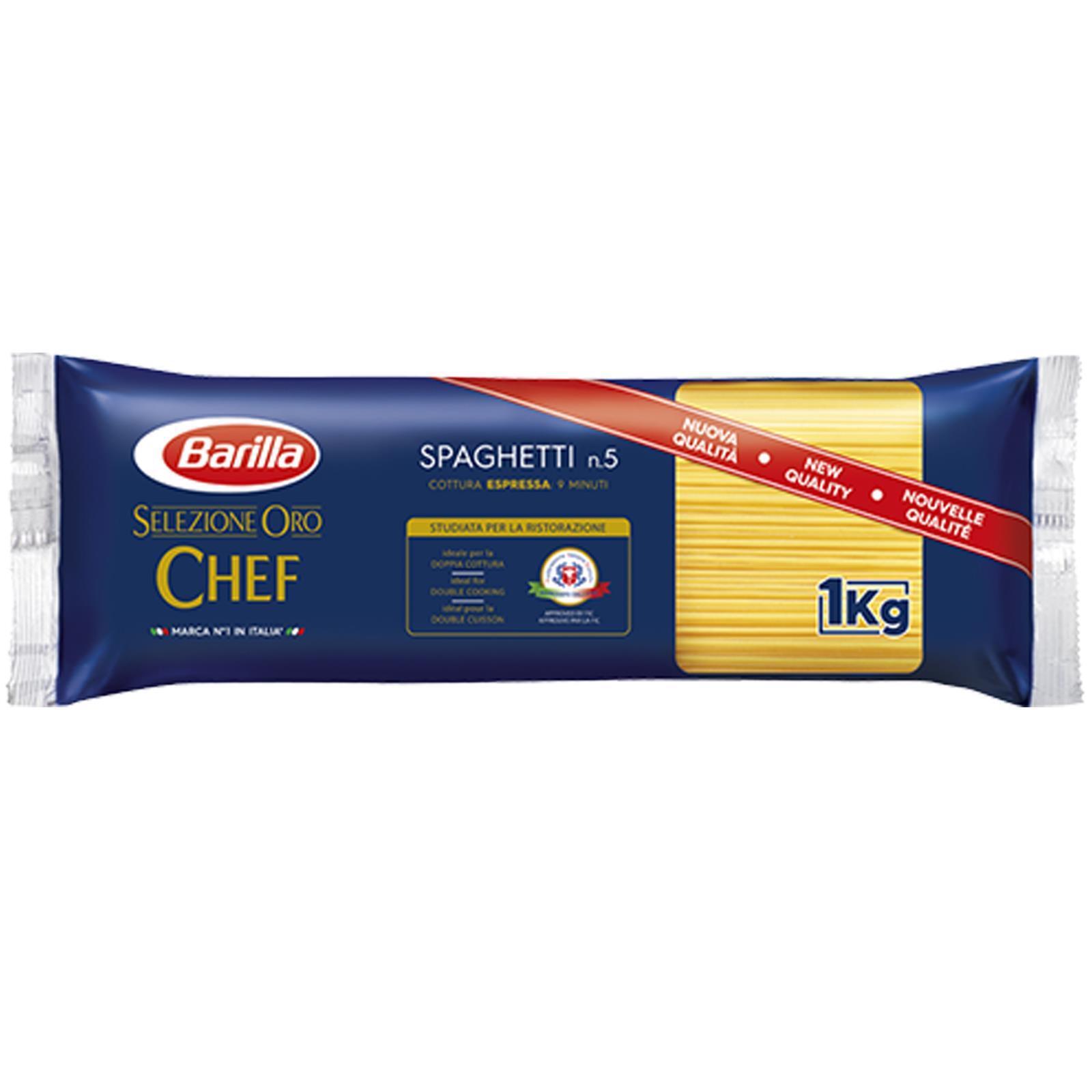 PASTA BARILLA SELEZIONE ORO CHEF SPAGHETTI PACCO 1 KG RISTORANTE FOOD SERVICE