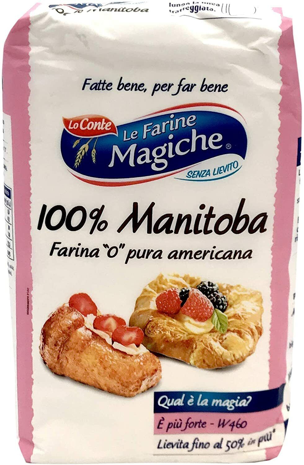 Le Farine Magiche Farina 100% Manitoba, Sapore intenso, Confezione da 1 kg