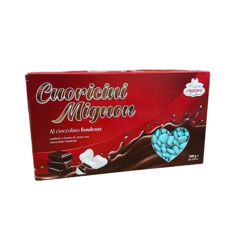 CONFETTI CRISPO CUORICINI MIGNON CELESTE 1 KG.