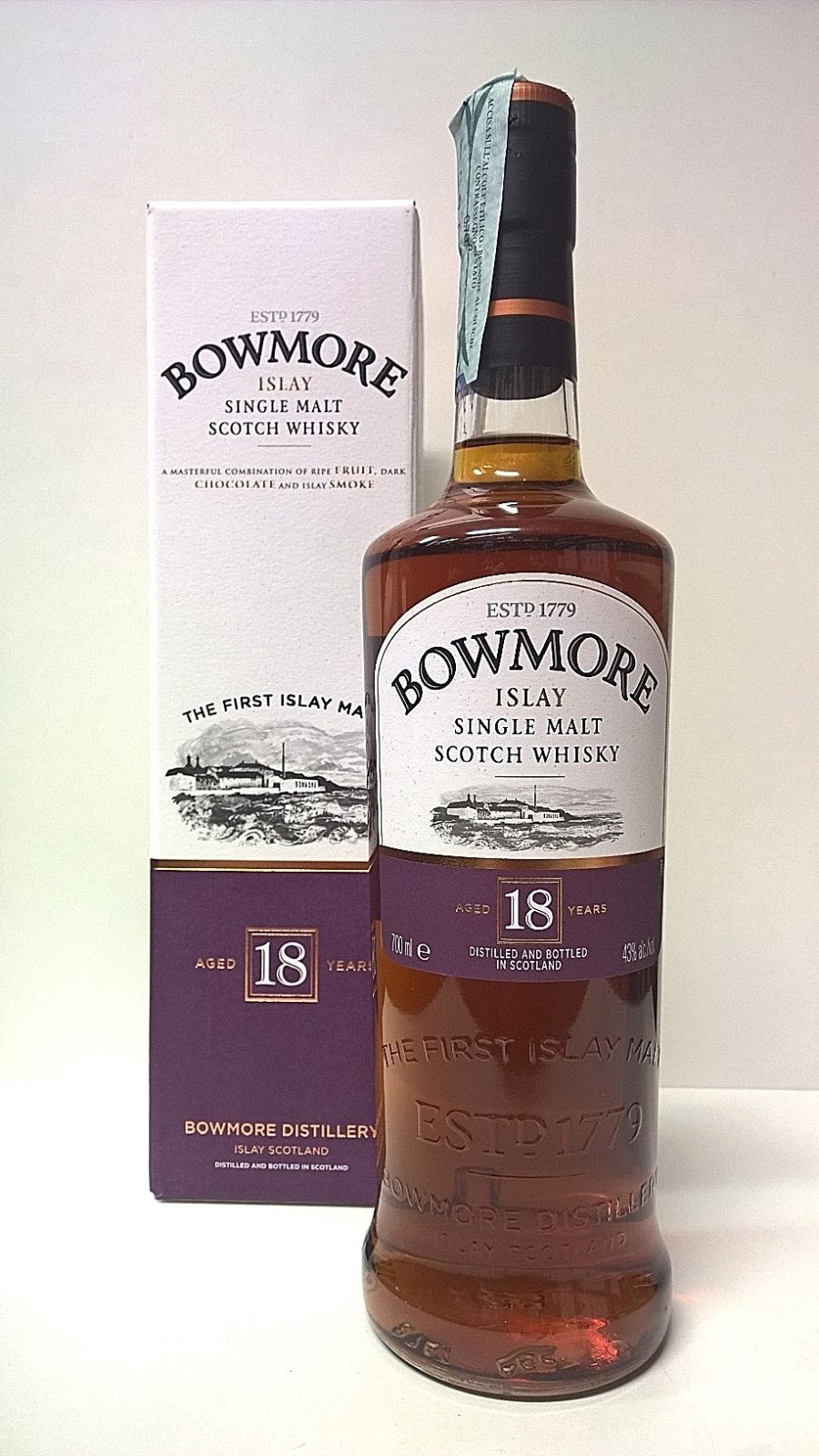 Bowmore 18 Yo  70 cl 43% vol  con box