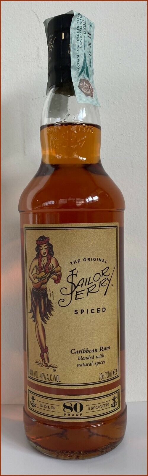 1 bott. rum Sailor Jerry Spiced caribbean rhum blended with natural spieces ron