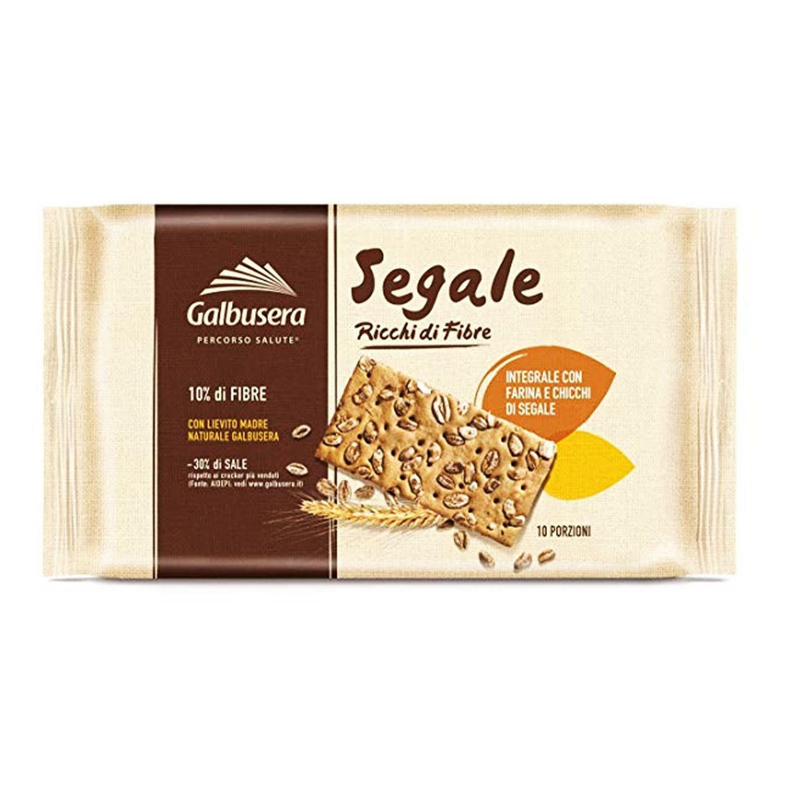 CRACKERS INTEGRALI GALBUSERA SEGALE CRACKER INTEGRALI CON FARINA E CHICCHI 380gr