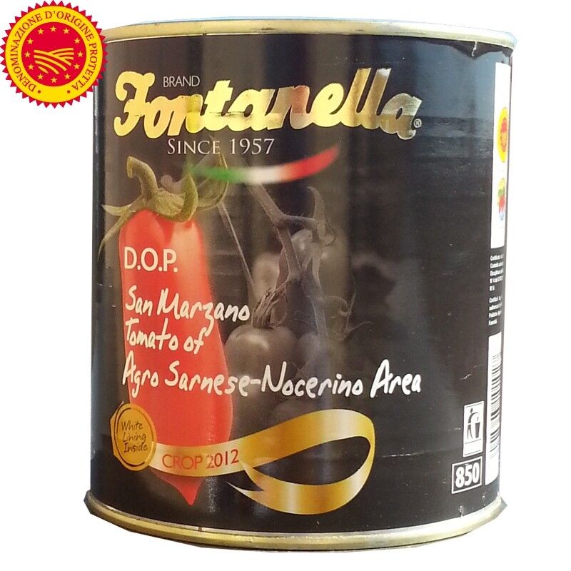 POMODORI PELATI "SAN MARZANO D.O.P." Gr. 1000 - Fontanella - Cartone 12 Pezzi