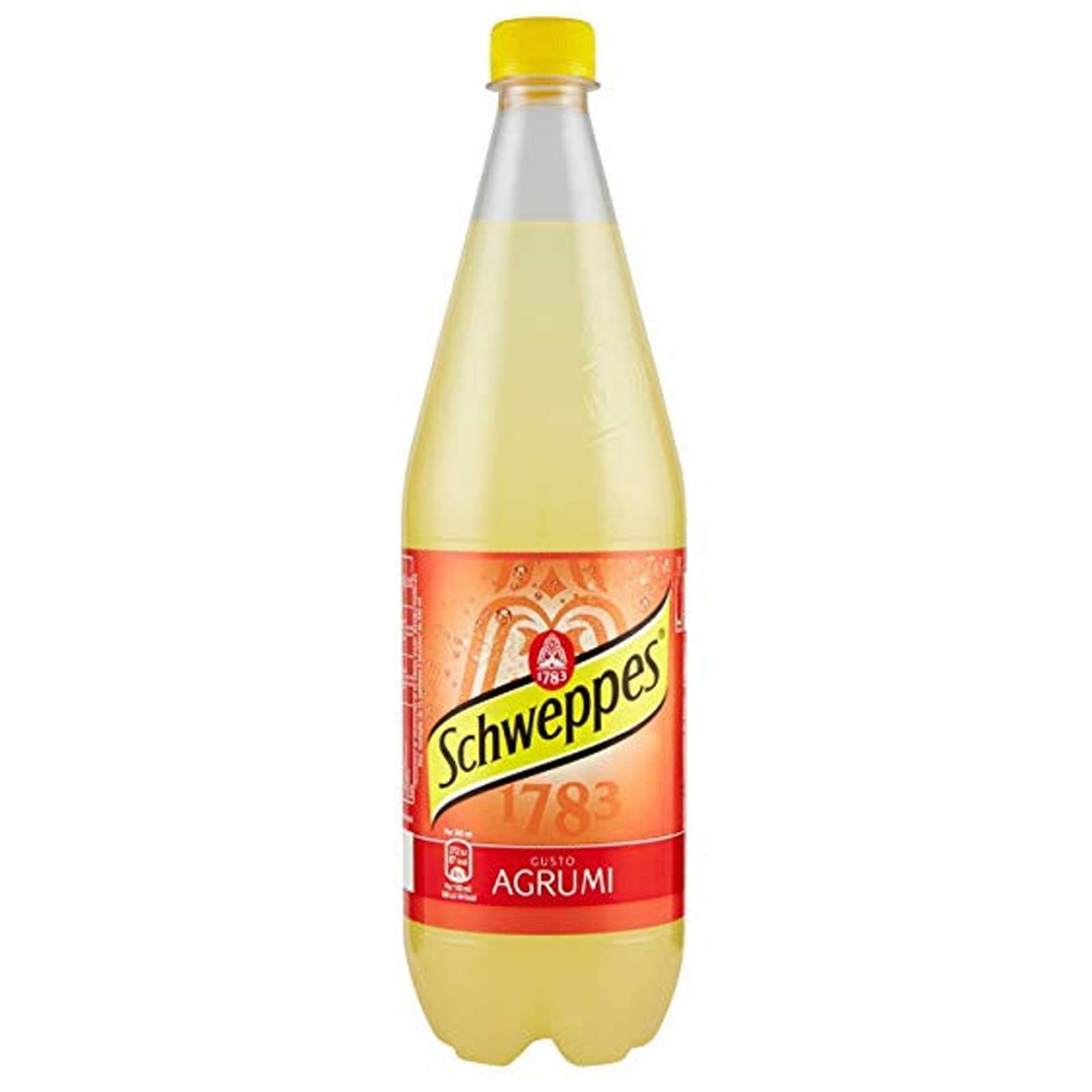 BOTTIGLIA SCHWEPPES AGRUMI 1 LITRO FRIZZANTE BIBITA ANALCOLICA ARANCIA LIME