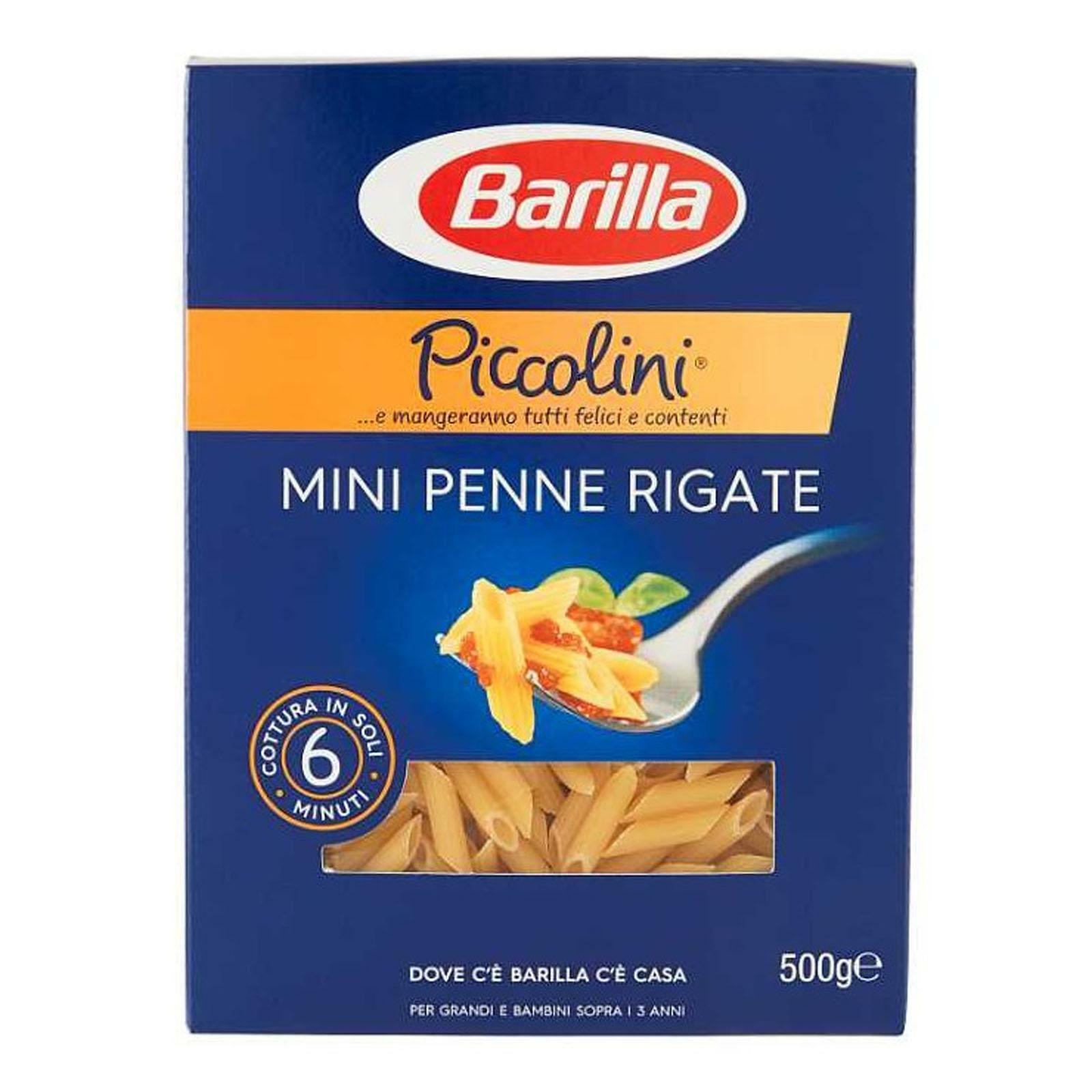MINI PASTA BARILLA I PICCOLINI PENNE RIGATE 500GR  CLASSICI PASTA CORTA CLASSICI
