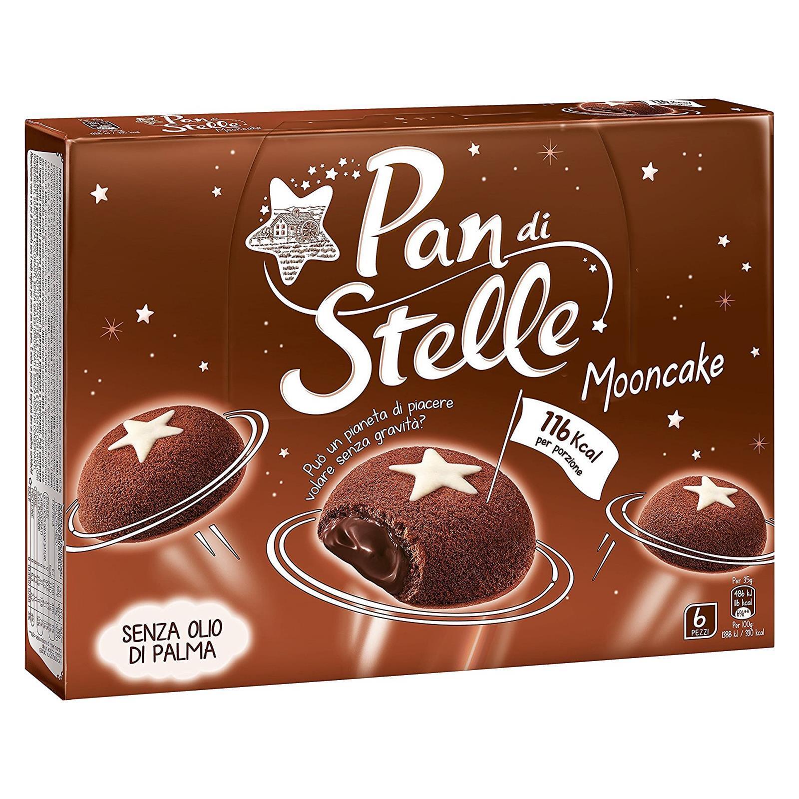 MERENDINE MULINO BIANCO PAN DI STELLE MOONCAKE 210 GR 6 PEZZI COLAZIONE MERENDA