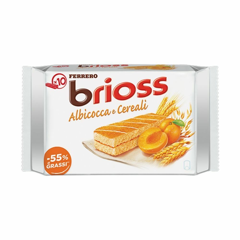 Ferrero Kinder  Brioss Albicocca E Cereali Confezione Da 10 Merendine 280 Gr