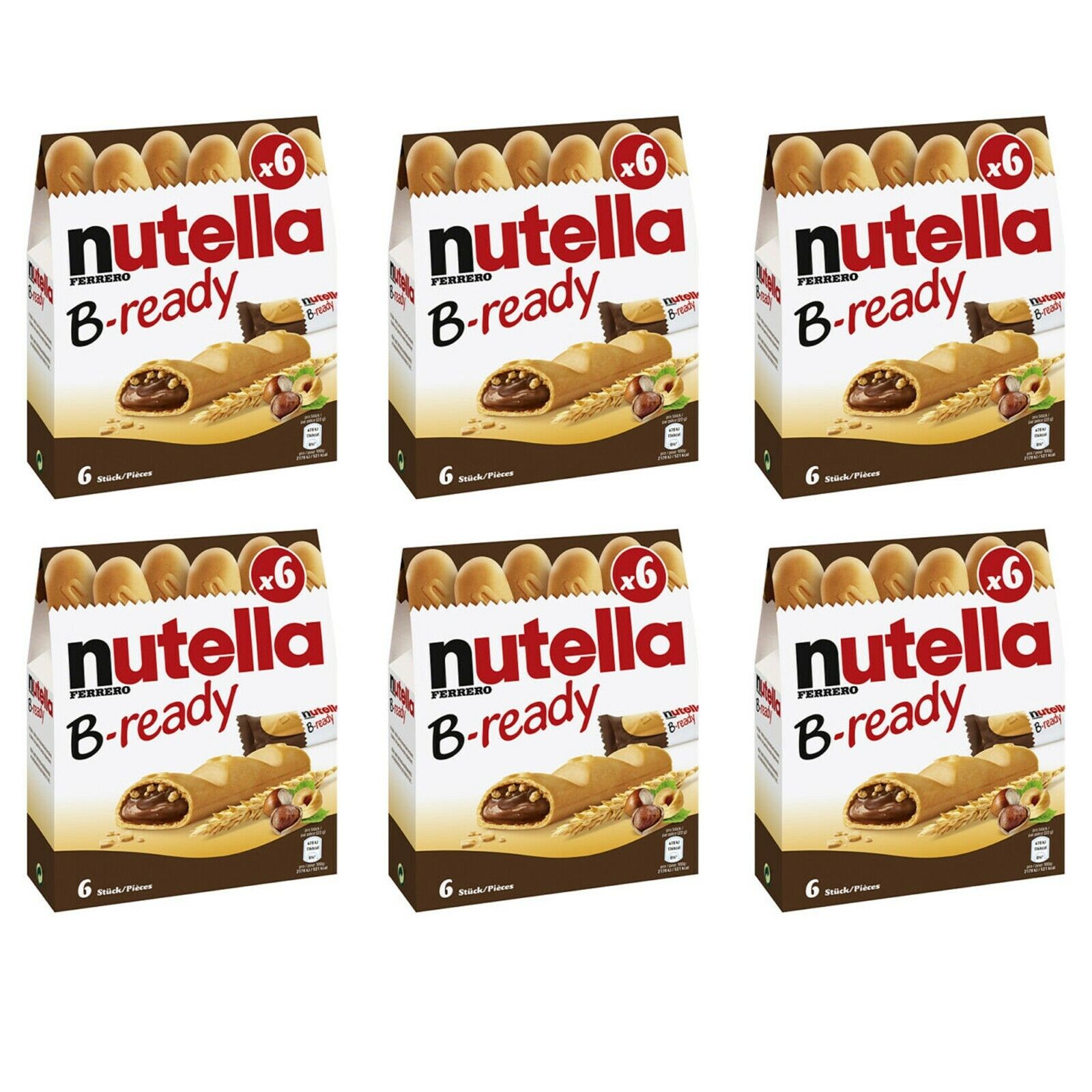 36 pezzi NUTELLA B-READY Ferrero snack cialda ripiena di cioccolato e nocciole