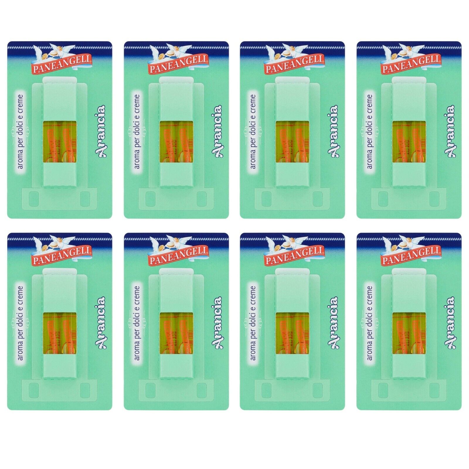 8 confezioni PANEANGELI AROMA ARANCIA fiale per dolci e creme 4ml