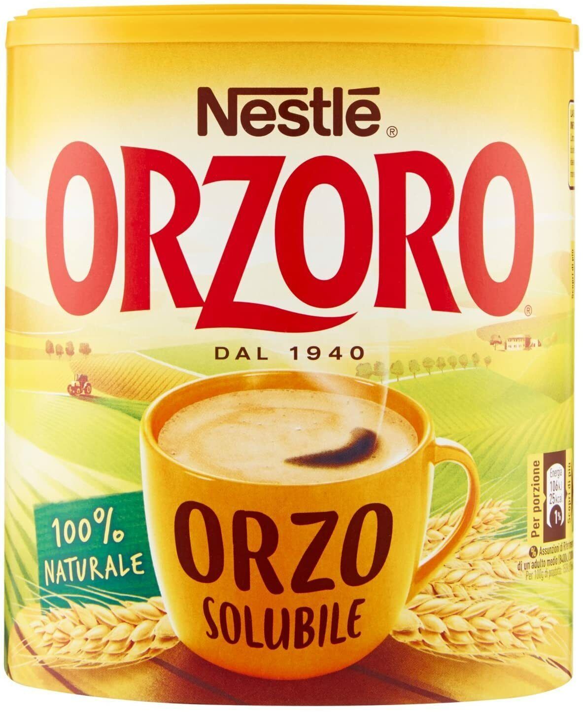 ORZORO SOLUBILE NESTLE' ORZO NATURALE CAFFE' BEVANDA COLAZIONE BARATTOLO 120 gr