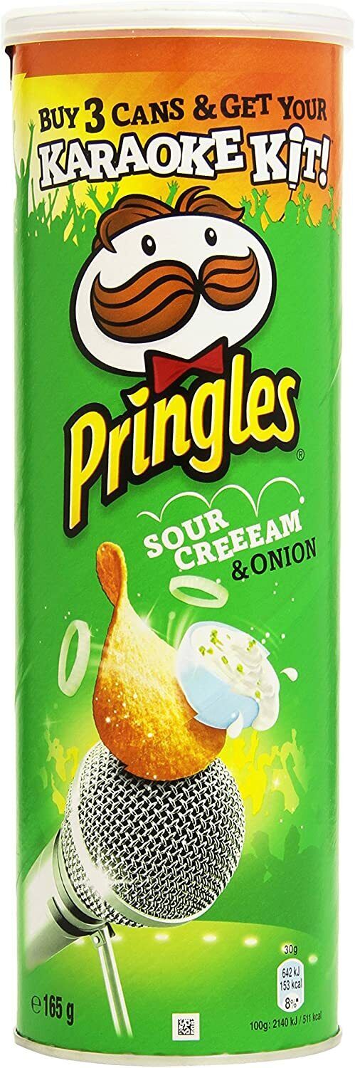 Pringles Sour Cream & Onion - 3 Confezioni da 165 g
