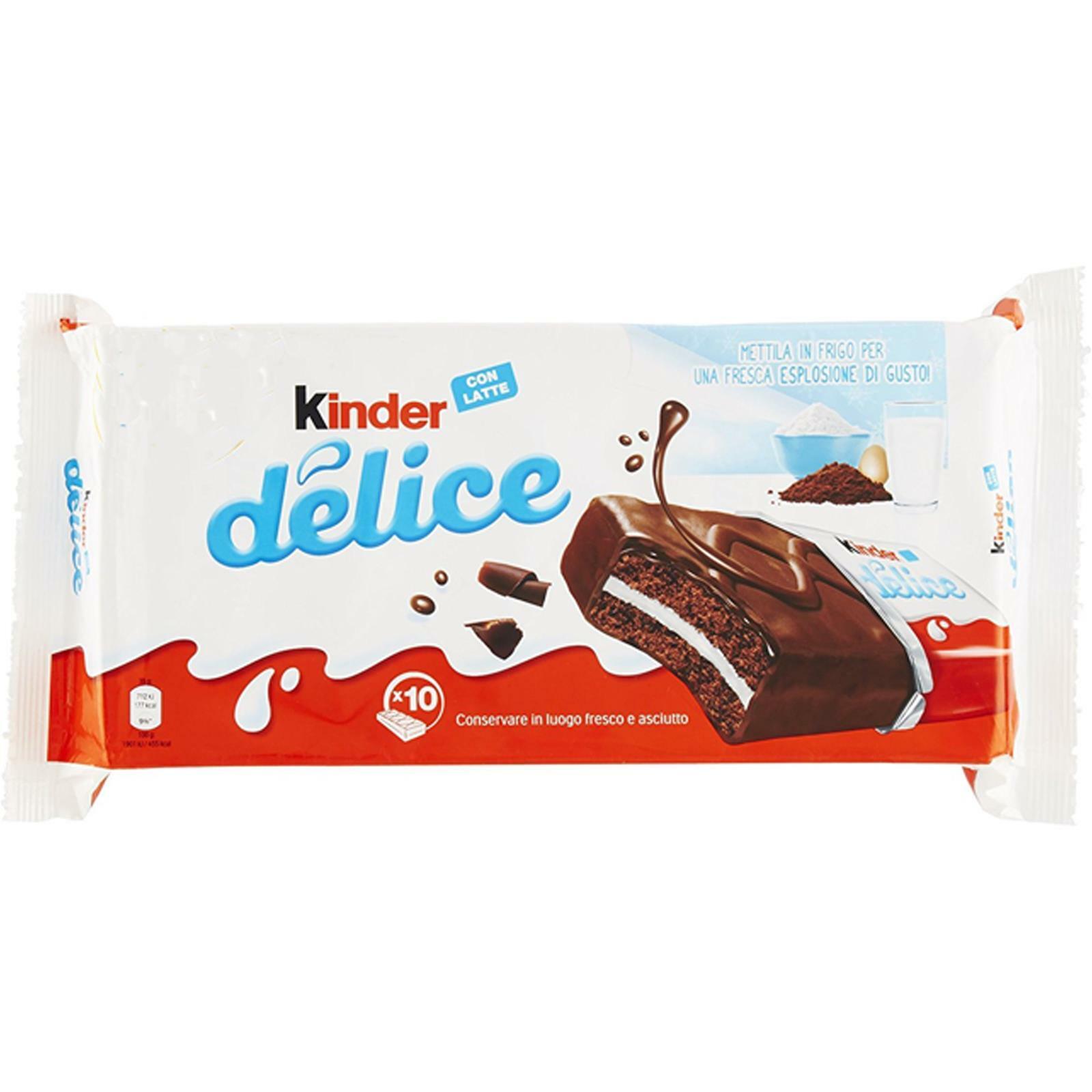 KINDER DELICE PACCO MERENDINE DA 420 GR 10 MOTTINI CIOCCOLATO LATTE FERREO SNACK