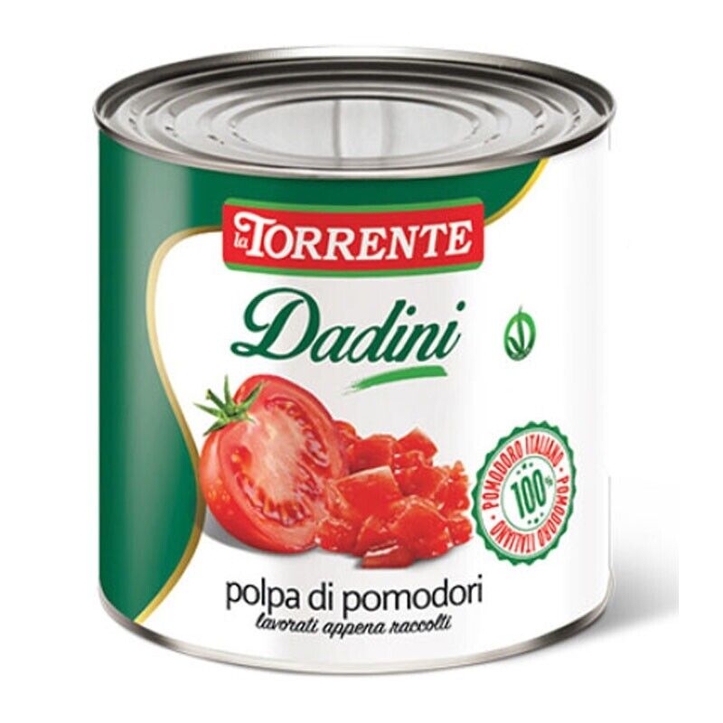 Polpa di pomodoro a cubetti  da 3Kg  Dadini  - La Torrente - 6  Pezzi