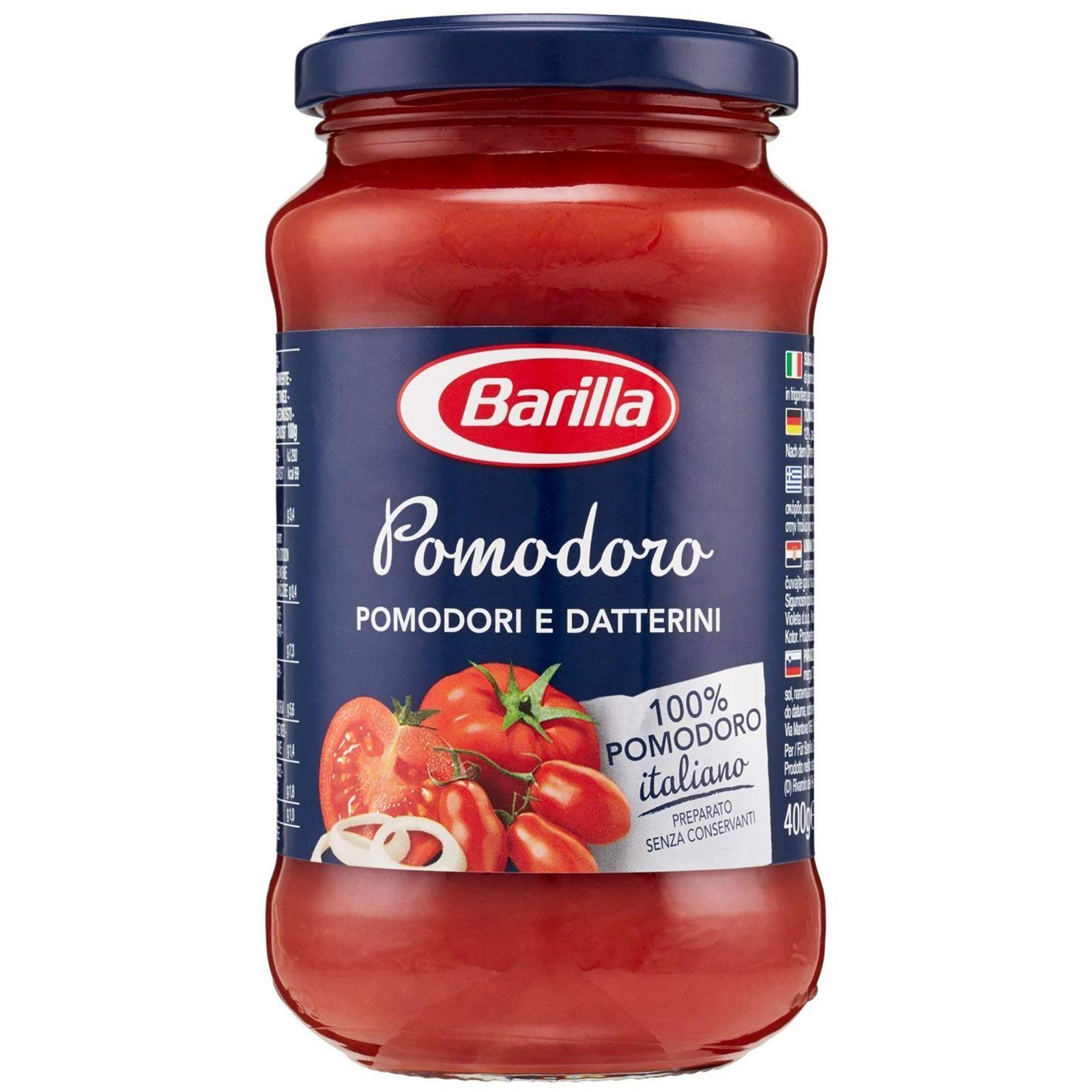 SUGO AL POMODORO BARILLA SUGHI VASETTO 400 GR POMODORI E DATTERINI PASTA