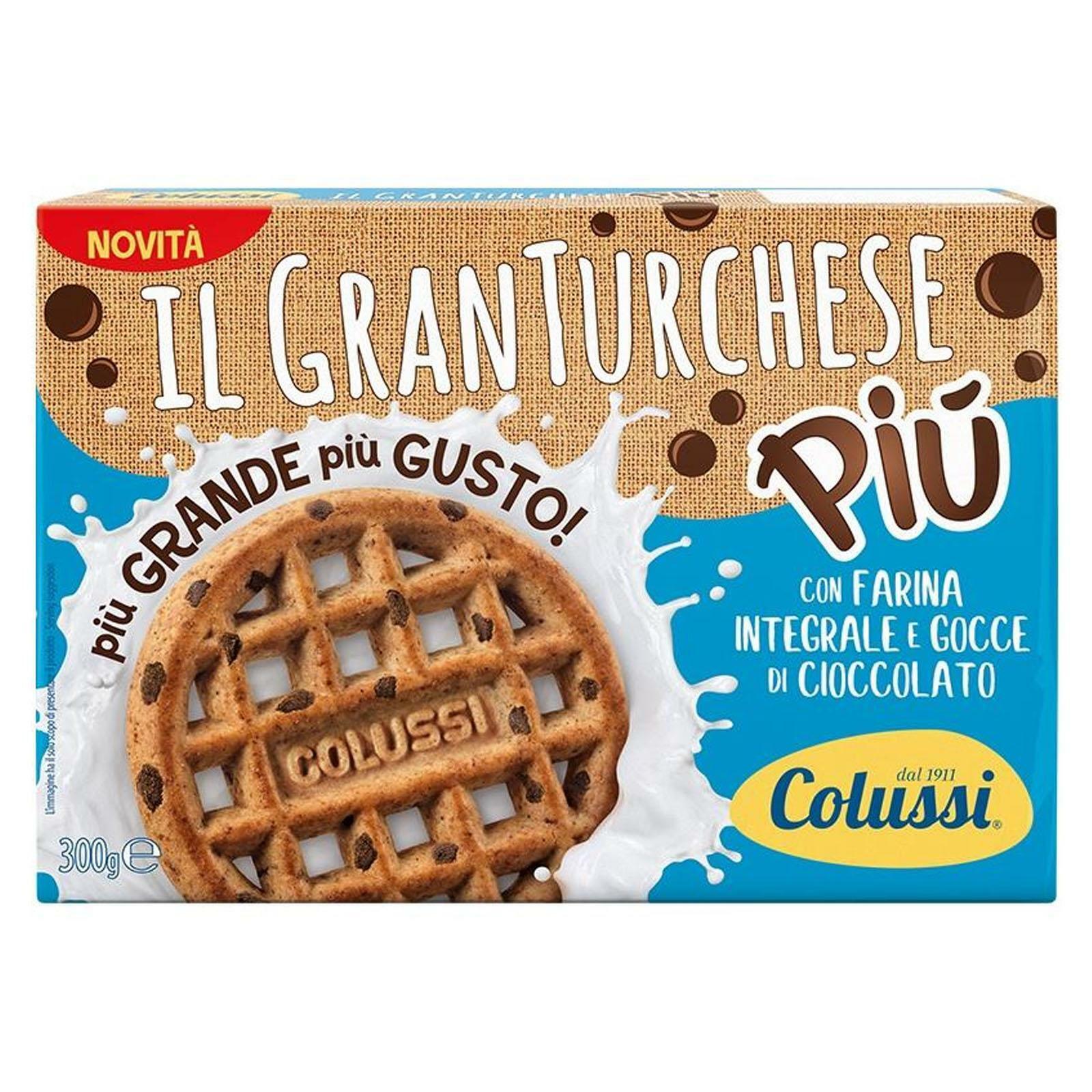BISCOTTI COLUSSI IL GRAN TURCHESE PIU' INTEGRALE GOCCE CIOCCOLATO 300GR FROLLINI