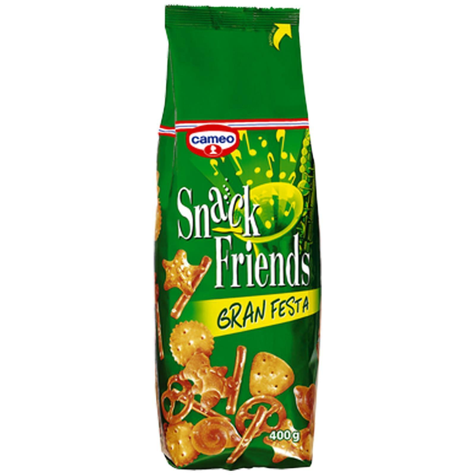 CRACKER CAMEO SNACK FRIENDS GRAN FESTA 400 GR SALATINI PARTY COCKTAIL APERITIVO