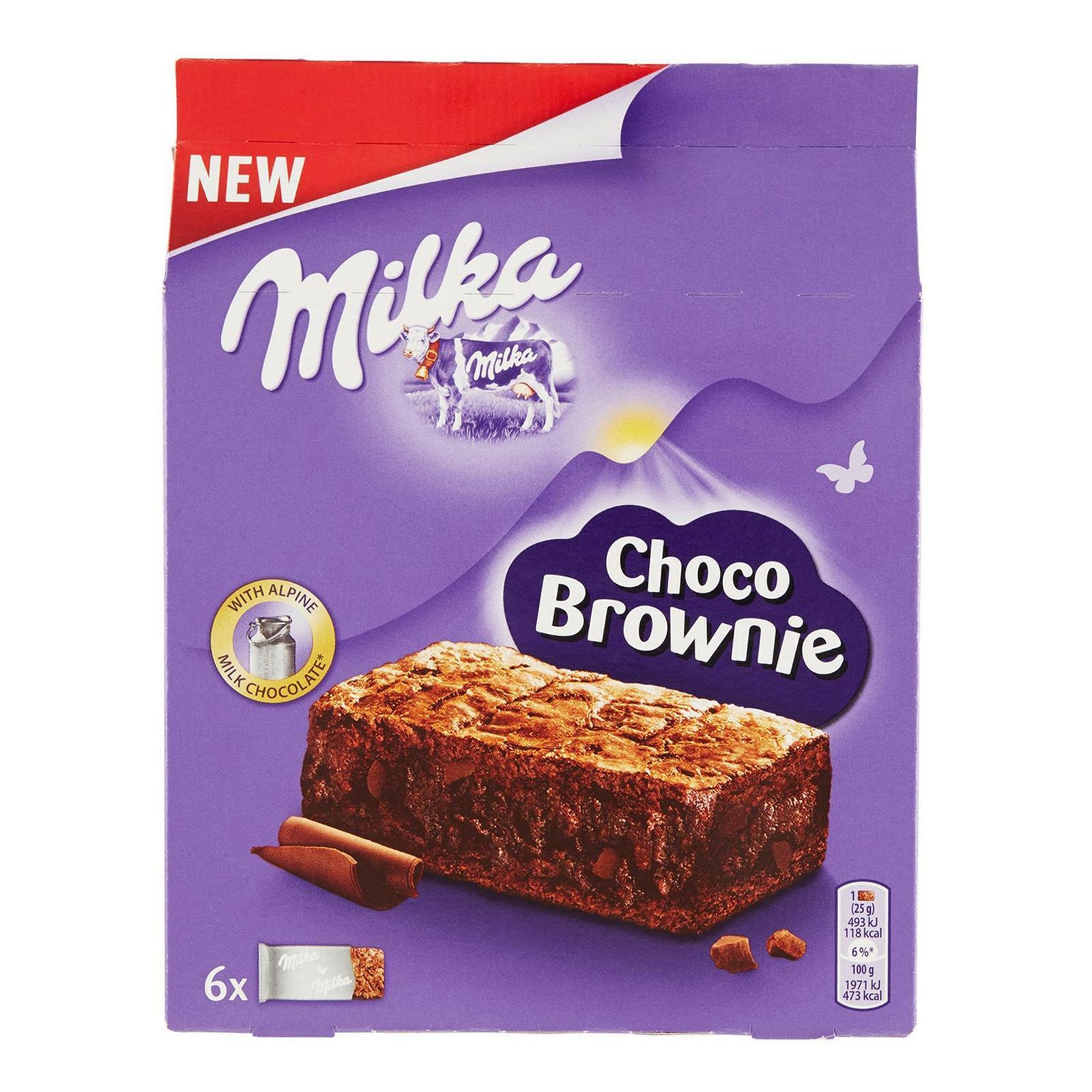 MERENDINE SNACK TORTINA MILKA CHOCO BROWNIE 150 GR CIOCCOLATO LATTE MERENDA