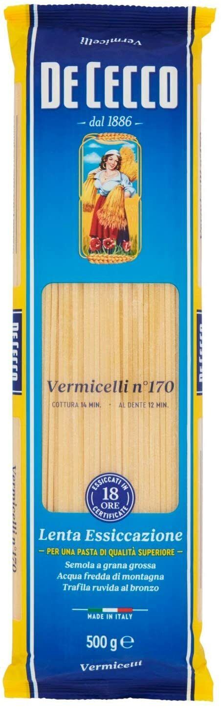 De Cecco Vermicelli Pasta di Semola di Grano Duro, 500g