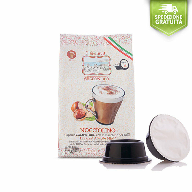 256 Capsule Compatibili Lavazza A Modo Mio Jolie Gattopardo NOCCIOLINO NOCCIOLA
