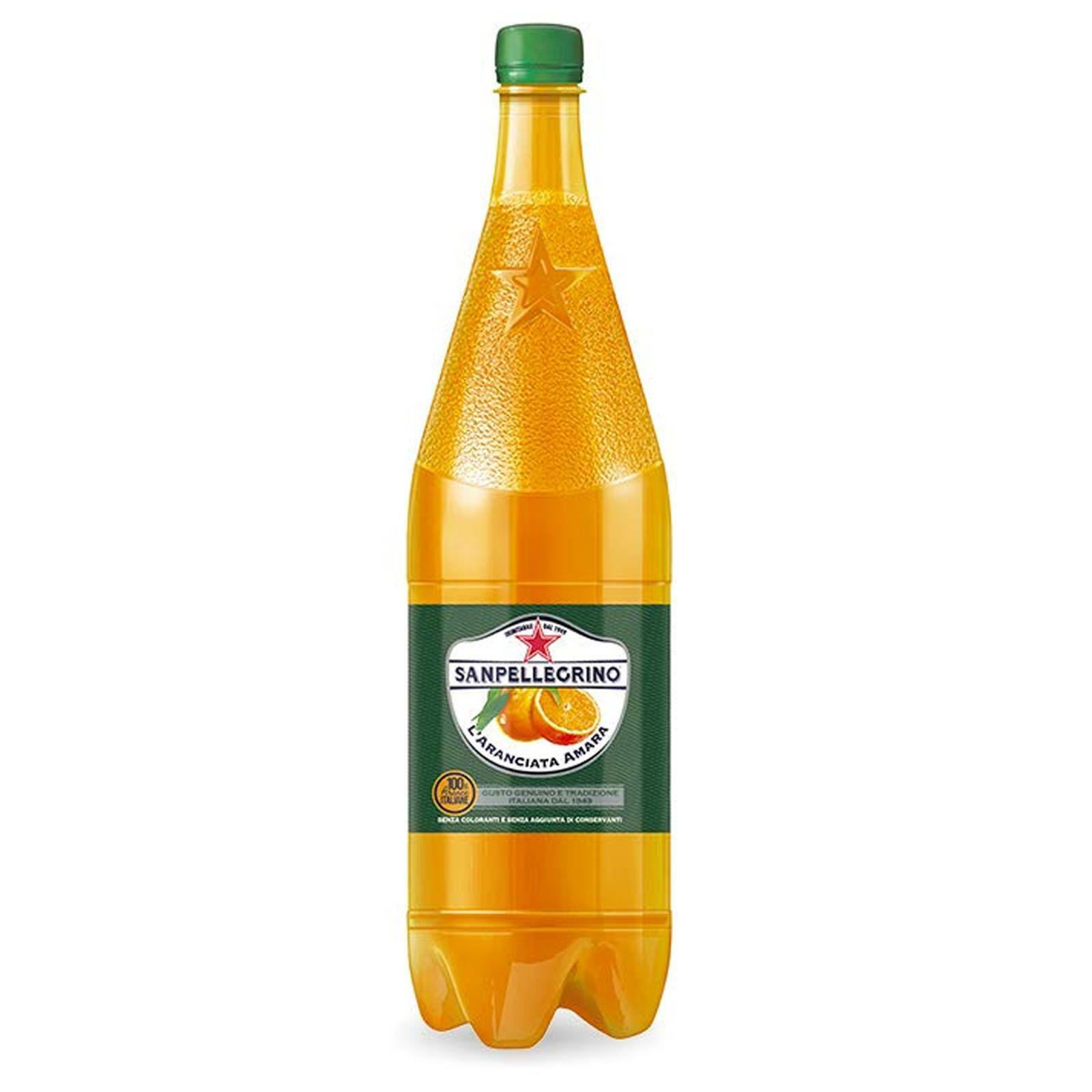 BOTTIGLIA ARANCIATA SANPELLEGRINO L'ARANCIATA AMARA ARANCIA FRIZZANTE 1,25 LITRI