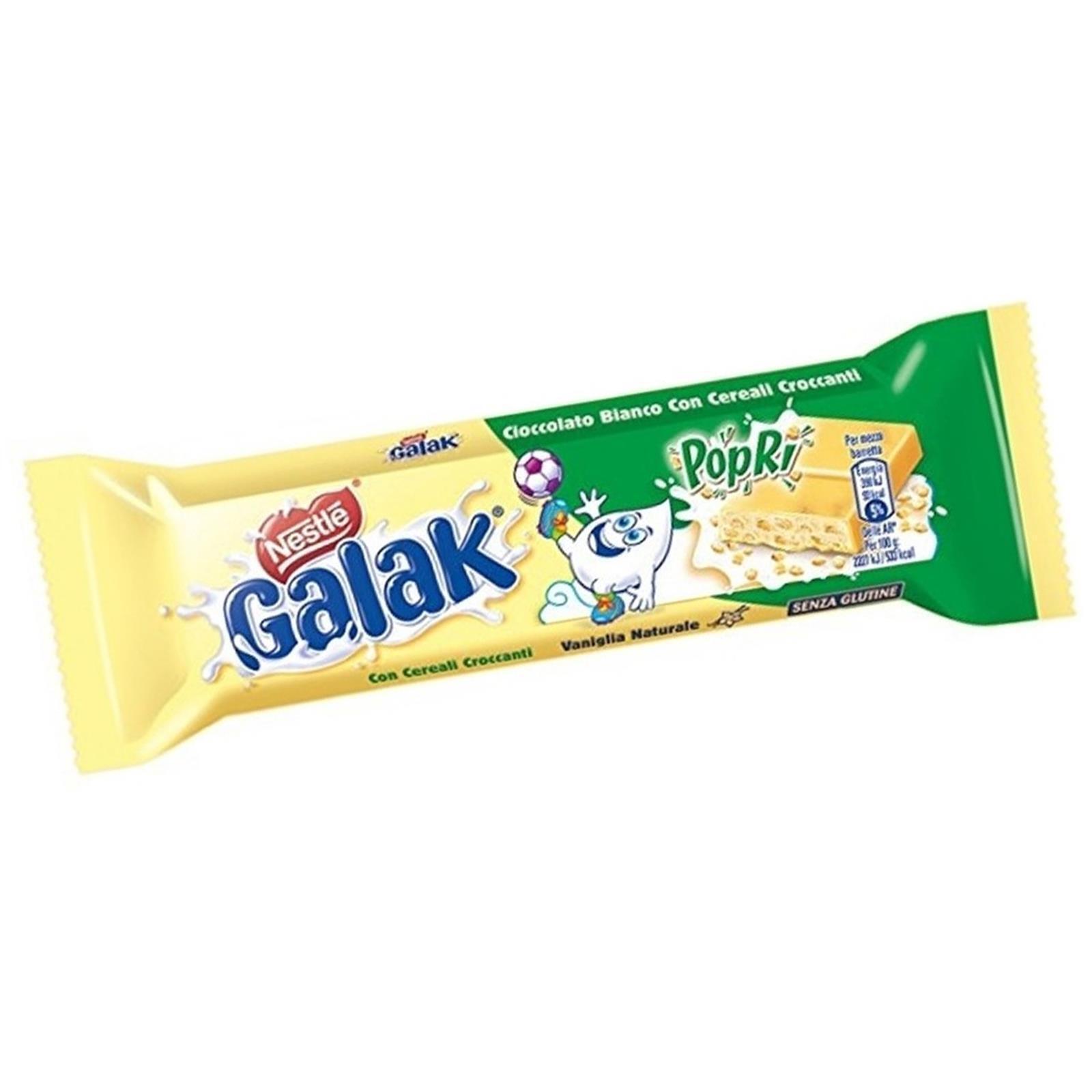 Tavoletta Cioccolato Bianco con Cereali Nestle' Galak Poprì 90 g