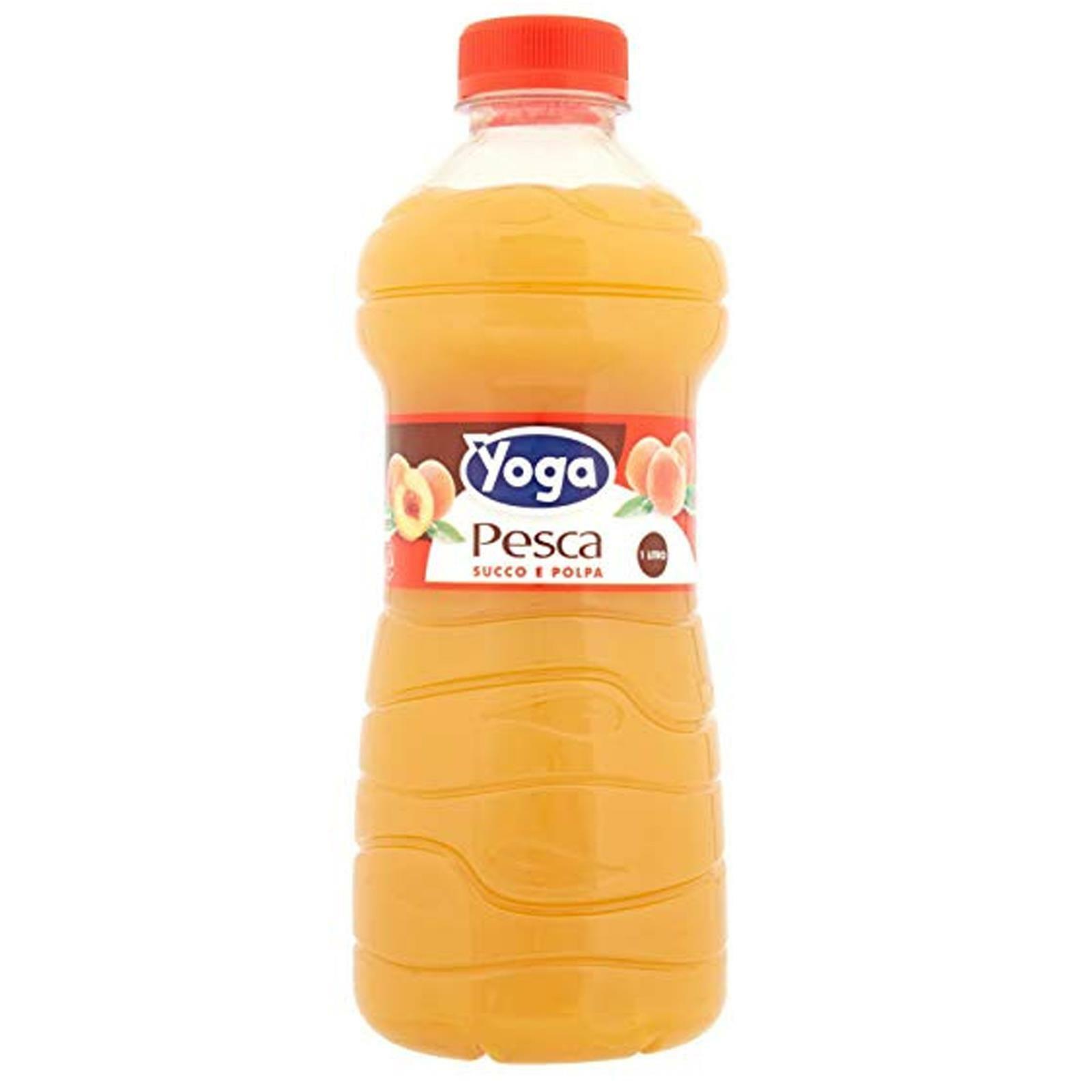 BOTTIGLIA SUCCO DI FRUTTA YOGA PESCA DA 1 LITRO SUCCO POLPA FRUTTA