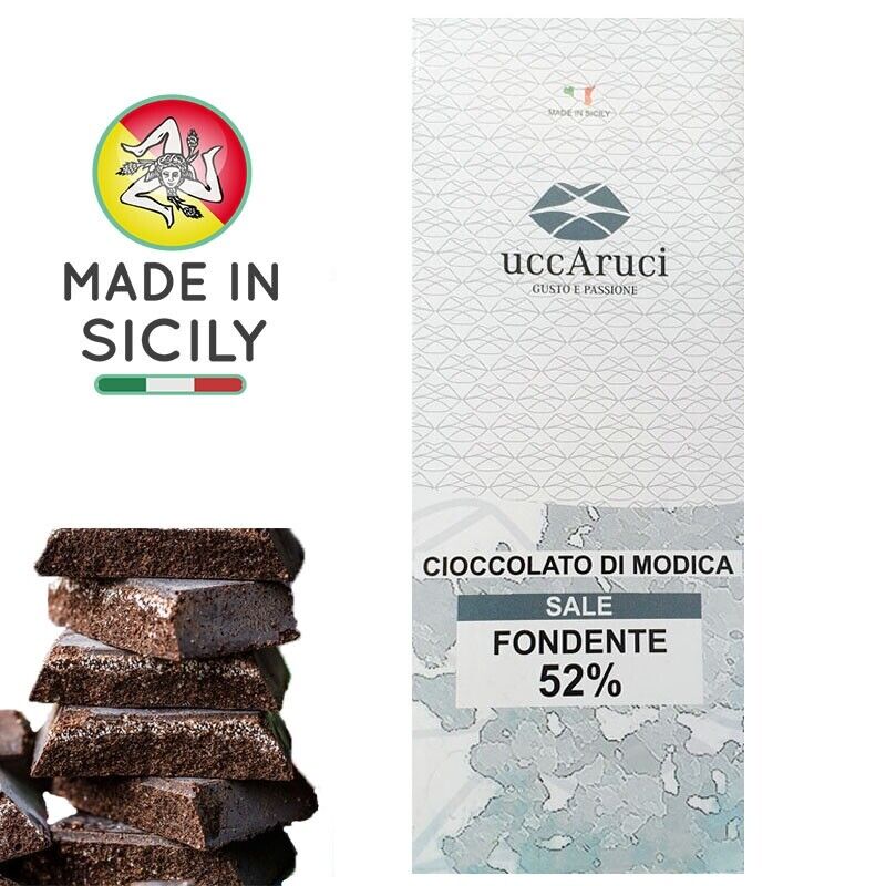 Cioccolato di Modica Sale  100g - UCCARUCI - Offerta 5 Pezzi