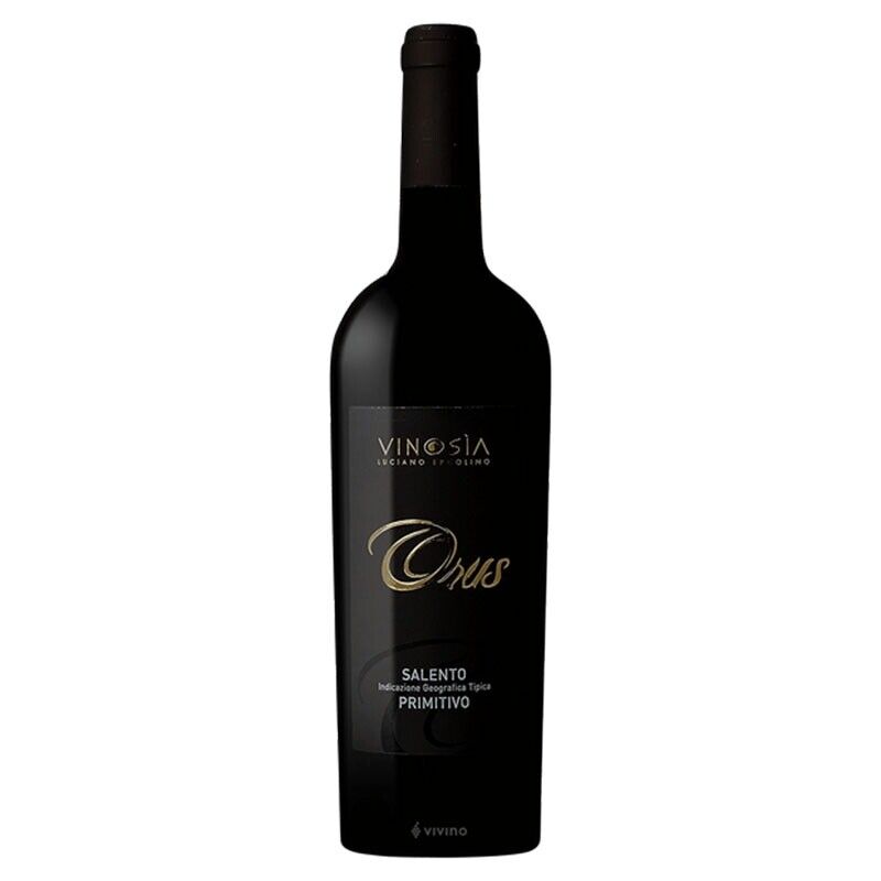 Vino Orus Primitivo Salento IGT rosso - Vinosia - Cartone da 6  Pezzi
