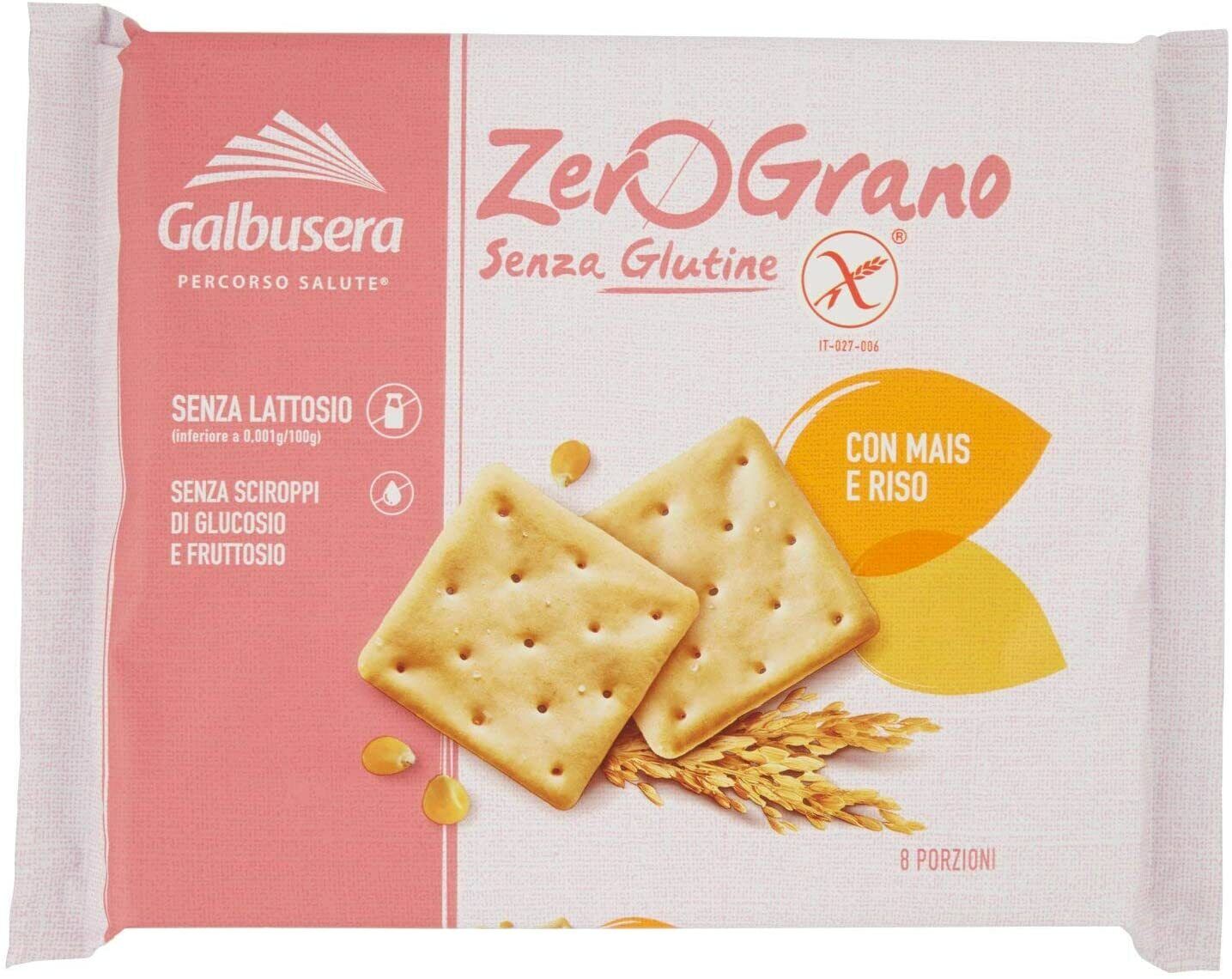 CRACKER GALBUSERA ZEROGRANO SENZA GLUTINE MAIS E RISO CRACKERS SNACK VEGAN 320 g
