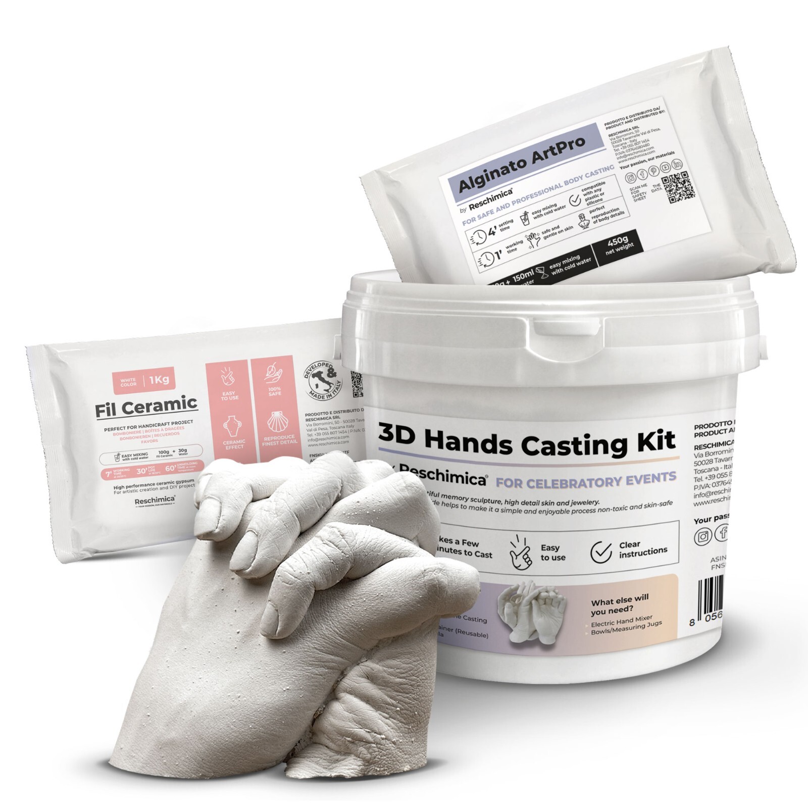 BODY CASTING - Per Stampi e Calchi di parti anatomiche con alginato e ceramica