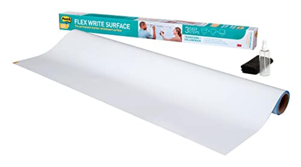 (TG. 4ft x 3ft) Post-It FWS4X3 Lavagna bianca per marcatori indelebili Flex Writ