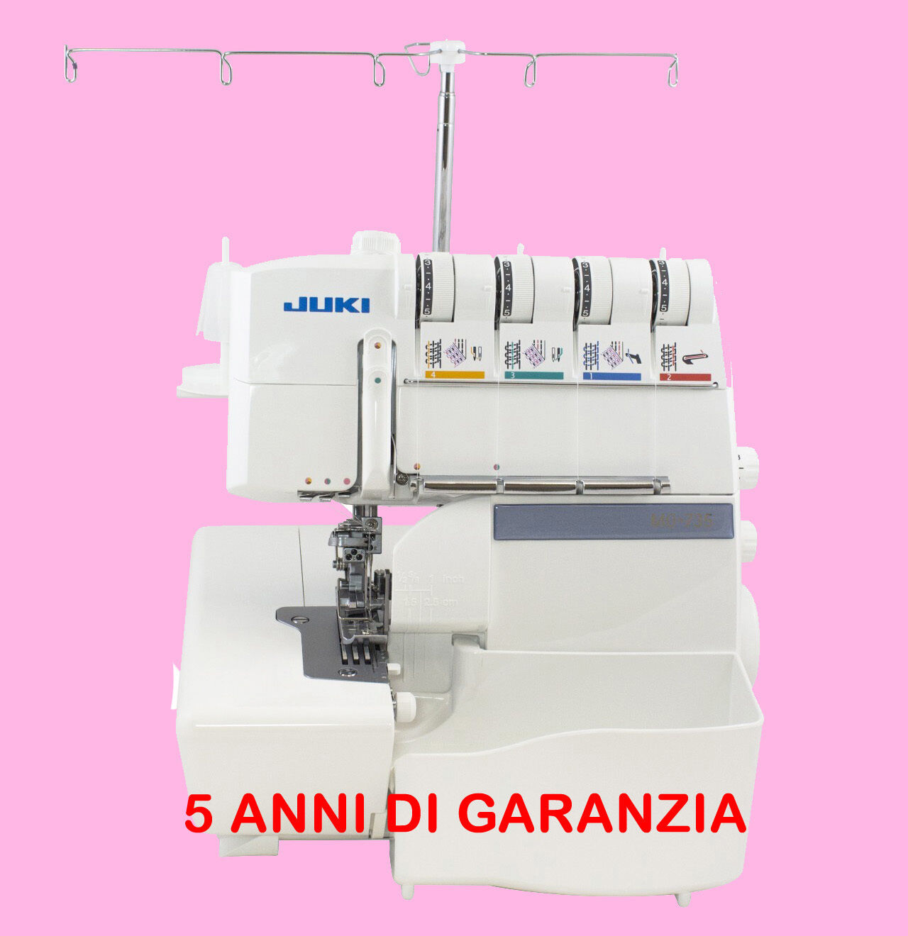 TAGLIA E CUCI JUKI MO 735 F TAGLIACUCE TAGLIACUCI CON PUNTO DI COPERTURA MO735F
