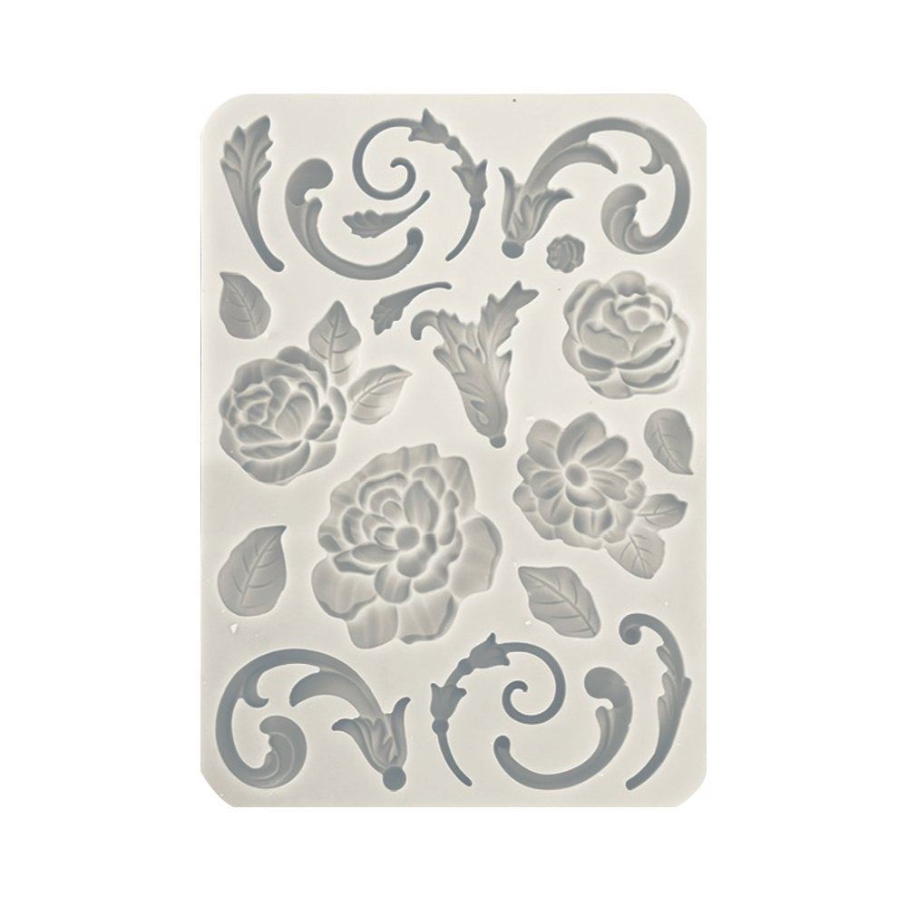 Stampo in Silicone Brocante Antiques fiori e decoro