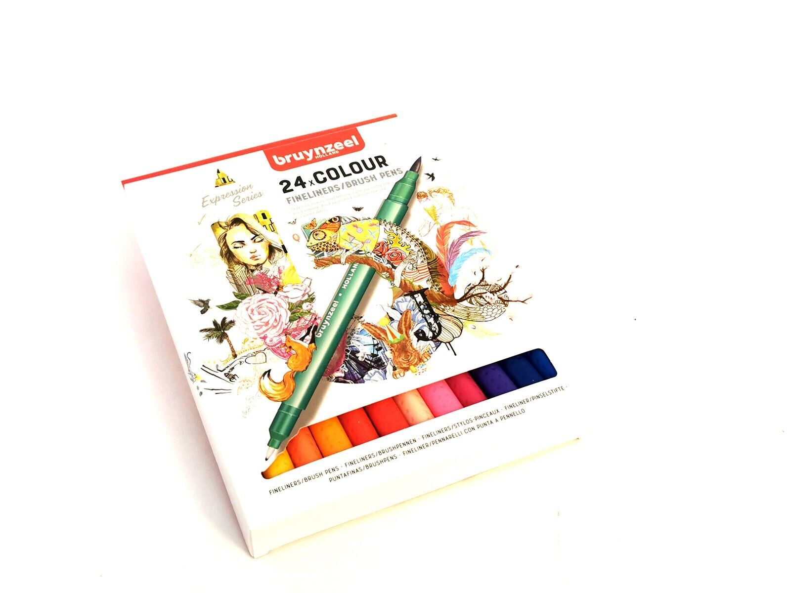 BRUYNZEEL - FINELINER BRUSHPEN - SEY 24 COLORI