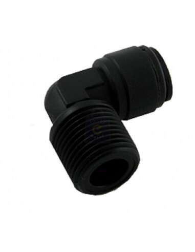 Raccordo rapido a gomito  8 mm per  filetto maschio 3/8