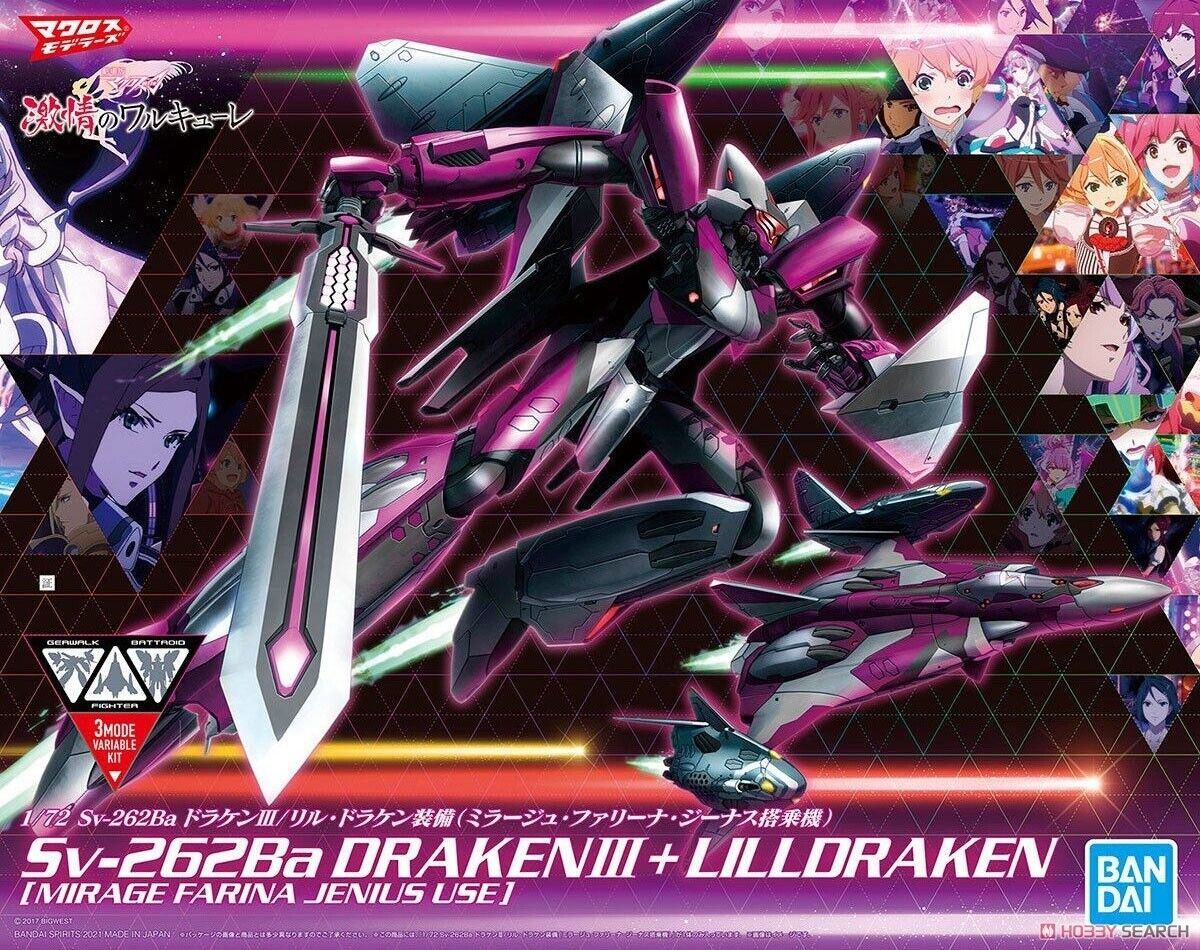Bandai Plamo Macross Delta Sv-262Ba Draken III/Lill Draken Equipment (Mirage Far
