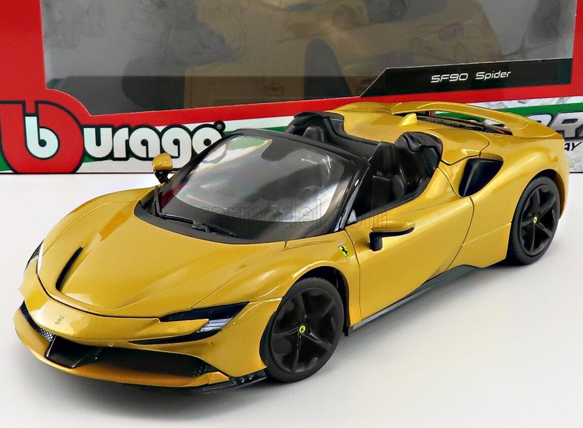 1/18 BURAGO - FERRARI - SF90 STRADALE HYBRID SPIDER 1000hp OPEN 2020 BU16016YE