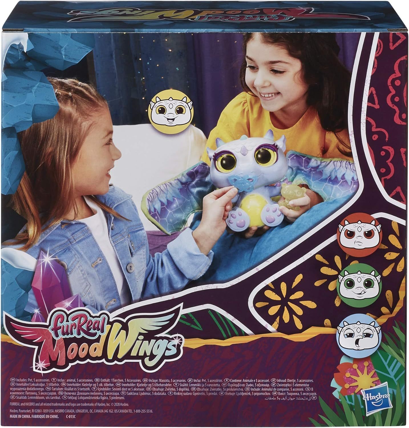 FurReal Mood Wings Snow Dragon interattivo, Hasbro 4+