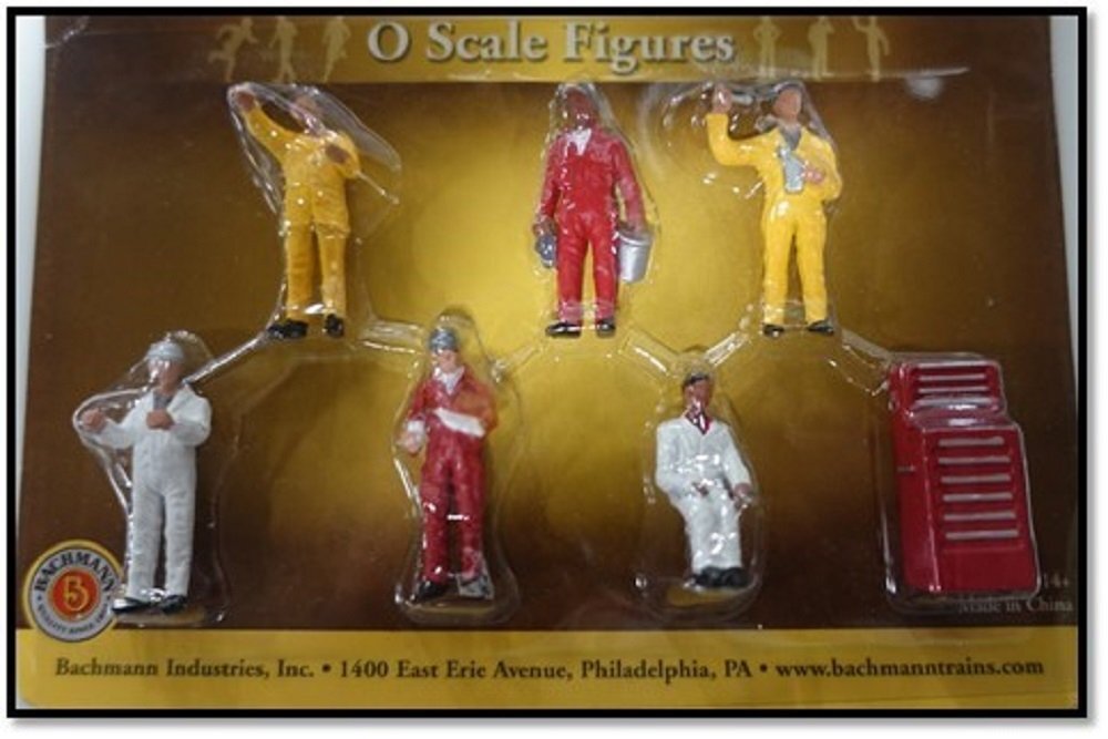 Bachmann Industries Miniature HO Scale Figures Mechanics Train (6 Piece)