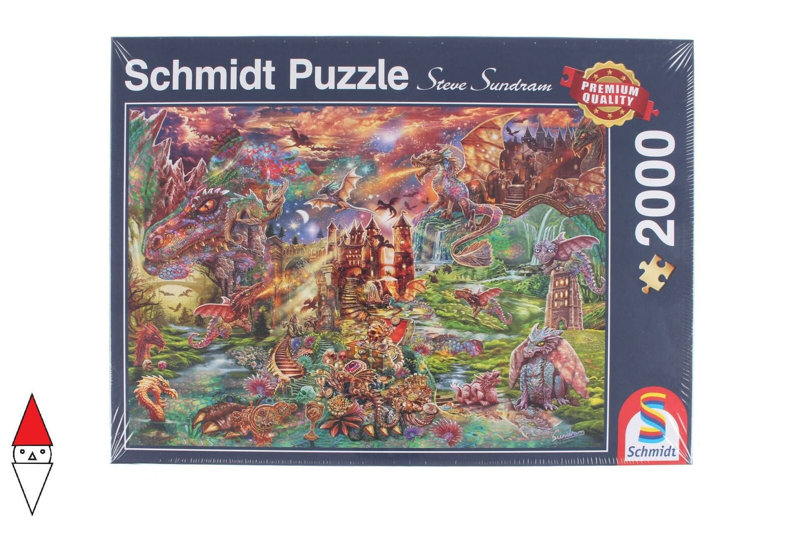 PUZZLE TEMATICO SCHMIDT FANTASY DRAGONS TREASURE 2000 PZ